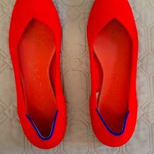Red pointed toe Rothys.  Washable